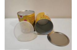 China Food Grade CMYK Printing Foil Sealed Kraft Paper Cylinders Dia 85mm For Pecans supplier