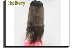China Straight Remy Human Hair Lace Front Wigs Adjustable Straps No Tangling supplier