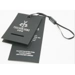China Black Swing 600dpi Paper Hang Tags For Clothing Offset Printing manufacturer
