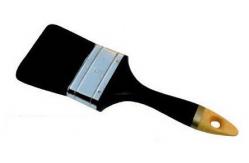 China Long-lasting Black Bristle Painting Brush With Lacquered Plastic Handle supplier