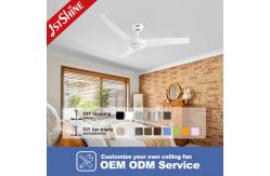 China White Modern ABS Quiet Ceiling Fan , DC LED Ceiling Fan With Remote Control supplier