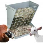 Hay Feeder Wall Mount Free Standing Heavy Duty Sheep Hay Feeder Livestock Feeder with Mineral Grain Tray for sale
