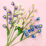 Handmade Knitted Lily of the Valley Bouquet DIY Crochet Artificial Flower Handheld Bouquet for sale