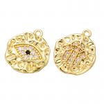 Plating 18K Gold Pendant Zircon Evil Eye Hand Charm OEM for sale