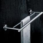 24 Inch Bathroom Double Towel Bar Brushed Chrome Finish 304 Wall Mounted Shower Caddy for sale