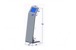 China Rugged Industrial Metal Ipad Kiosk Stand Freestanding with Large Advertisement Board supplier