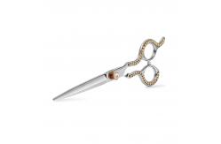 China 440c  Curved Blending Pet Hair Scissors , Dog Grooming Chunkers supplier