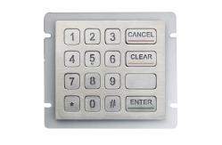 China Backlight Metal Keypad With Ps / 2 Interface , Rear Panel Mounting supplier