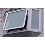 Heat Insulation PVC Awning Window White UPVC Double Glazed Windows