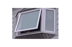 China Heat Insulation PVC Awning Window White UPVC Double Glazed Windows supplier