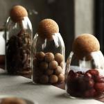 500ml Candy Airtight Glass Jar With Cork Ball Lid