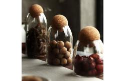 China 500ml Candy Airtight Glass Jar With Cork Ball Lid supplier