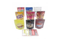 China Custom Frosted Mylar Stand Up Pouch Zipper For Candy Dried Flower Gummy supplier