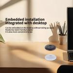 Plastic Recessed Mounted Table Power Socket with USB A+C Charging Ports
