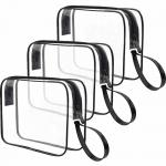 Zipper PVC Toiletry Cosmetic Bag Organizer Clear Waterproof For Men And Women for sale