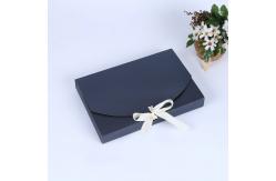 China Custom Logo Square Kraft Cardboard Paper Gift Boxes With Ribbon Eco-Friendly Material supplier