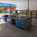 Some Assembly Required Wood Chemistry Lab Workbench Suppliers with C-Frame Frame and Wood Materials for sale