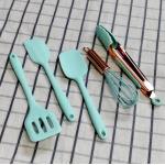 Ins Style Silicone Kitchen Set Non Stick Pan Silicone Spatula Colander Mini Baking Tools for sale