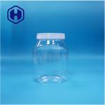 Unique Shaped Plastic PET Dried Food Fruits Candies Jars Flat Screw Top Lid for sale