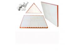 China Magnet Backed Rubber Ceramic Lining For Mining Cement Silo Chute supplier