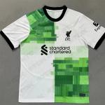 Jacquard Twill Soccer Fan Shirts Polyester Durable Green White Jersey for sale
