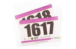 China Customized Tyvek Race Bib Numbers Rectangular Screen Printing For Marathon supplier