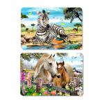 Decorative Animal PET 3D Lenticular Plastic Table Mats Offset Printing for sale