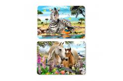 China Decorative Animal PET 3D Lenticular Plastic Table Mats Offset Printing supplier