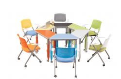 China Modern Height Adjustable Melamine Board Training Room Tables And Chairs supplier