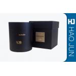 Black Matte Handmade Cardboard Candle Boxes Package Square / Round Shape for sale