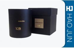 China Black Matte Handmade Cardboard Candle Boxes Package Square / Round Shape supplier