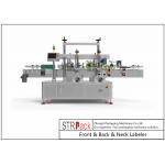 180pcs/Min Bottle Labeling Machine For Front Back Neck Surface Three Stickers