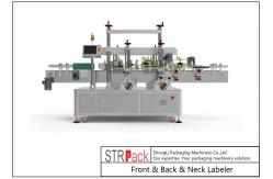 China 180pcs/Min Bottle Labeling Machine For Front Back Neck Surface Three Stickers supplier