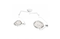 China Ceiling Double Arms Surgical OT Lamp Ice White Osram Led Bulb supplier