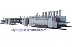 China Pre Feeding Flexo Printer Slotter Die Cutter Folder Gluer Strapper Inline Full Automatic supplier