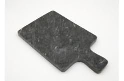 China Paddle Shape 25x15cm Marble Stone Placemats Black Polished supplier