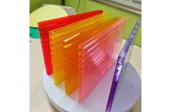 China Red Polycarbonate Hollow Sheet For Lightweight And Impact-Resistant Needs supplier