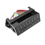 8 Way Inline Car Fuse Holder Blade 32V Black 2 Input 8 Output for sale
