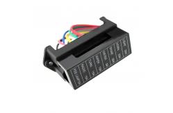 China 8 Way Inline Car Fuse Holder Blade 32V Black 2 Input 8 Output supplier
