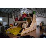 Classic Inflatable Jump House , Inflatable Witch Dry Slide With Animals On It for sale