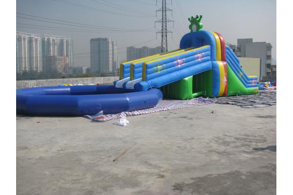 Inflatable hippo slide outdoor slide , inflatable hot slide