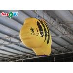 Amusement Parks Yellow Tropical Fishes 2m Inflatable Lighting Decoration