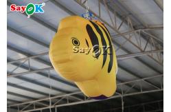 China Amusement Parks Yellow Tropical Fishes 2m Inflatable Lighting Decoration supplier