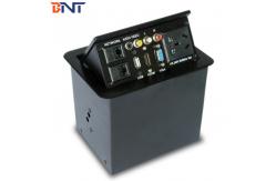 China Pop Up Flush Mounted Table Standard Power Socket Conference With RCA / VGA / HDMI supplier