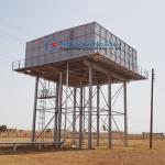 Steel Structure Stand Water Tank Or Reliance Tank With Elevated Tank Tower Customized Designed for sale