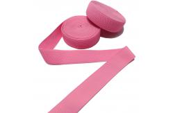 China Pink Herringbone Webbing Polyester Elastic Band 3.5cm Width supplier