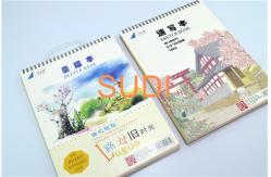China Diary Printing Cardboard Cover 140gsm Loose Leaf Spiral Notebook supplier
