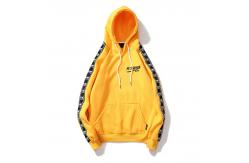 China Arm Strap Embroidery Mens Oversized Pullover Hoodie With Hand Warming Pockets supplier