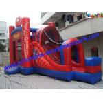 Commercial Spiderman Inflatable Bouncy Slide , Kid Inflatable Combo Slide for sale
