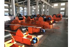 China Wireless Controller Rubber Wheel Welding Turning Roll Motorized Trolley supplier